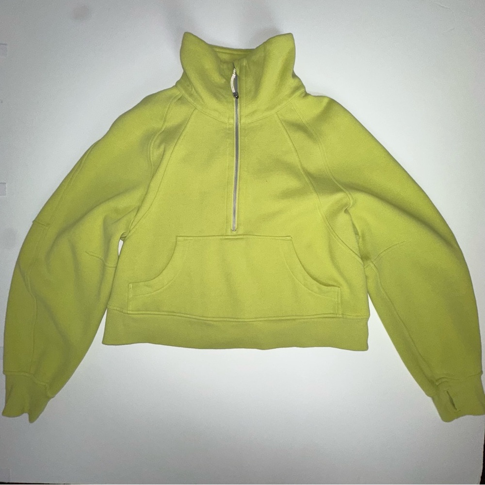 LULULEMON SCUBA FUNNEL NECK ZIP UP IN WASABI GREEN SIZE XS/S